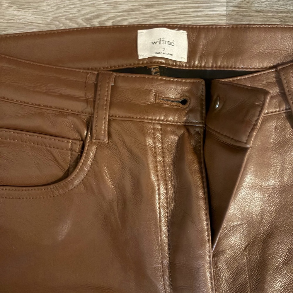 Aritzia Leather Melina Pants